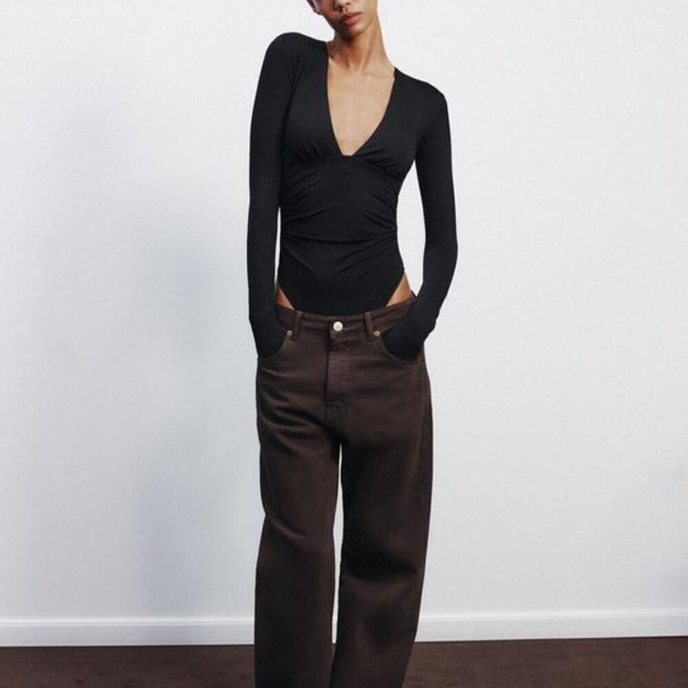 ZARA POLYAMIDE GATHERED BODY SIZE M  1026/152/800